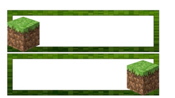 Minecraft Name Plate Worksheets Teaching Resources Tpt
