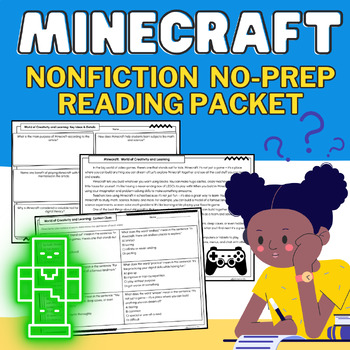 Preview of Minecraft: Nonfiction Informational Reading Passages & Comprehension Packet
