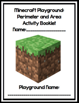 Preview of Minecraft Playground Perimeter and Area Activity Booklet