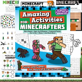 Preview of Minecraft Printable Activity Pack For Kids Amazing Activities for Minecrafters