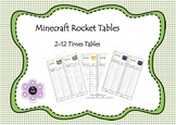 Minecraft Rocket Tables - Multiplication 2-12