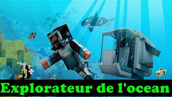 Preview of Minecraft Sea Animals summer French whiteboard game