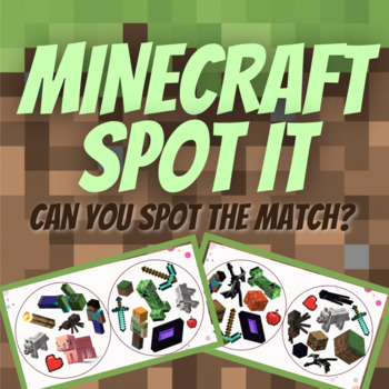 Preview of Minecraft Spot It (Dobble) - Visual Perceptual Game