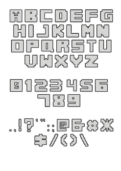Minecraft Letters Font  Minecraft font, Minecraft printables