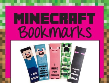 Minecraft Bookmarks Steve Enderman Diamond Armor Steve Creeper And Pig