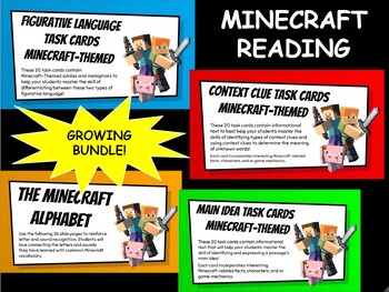 Preview of Minecraft Themed Activity Bundle (Growing Bundle!)