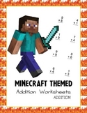 Minecraft Themed Addition Worksheets
