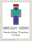 Minecraft Themed Cursive Handwriting