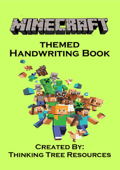 Preview of Minecraft Themed Handwriting Book