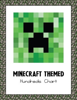 Preview of Minecraft Themed Hundreds Chart