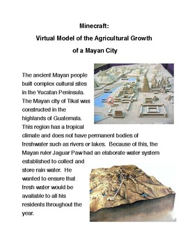 Preview of Minecraft:  Virtual Model of the Agricultural Growth  of a Mayan City PDF