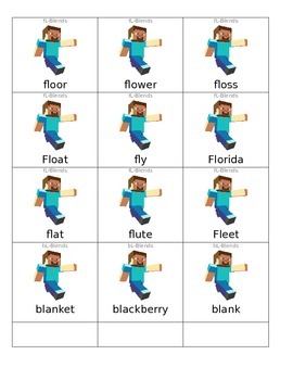 Minecraft S R L Blends By Speech Activities By Miss Chelsea Tpt