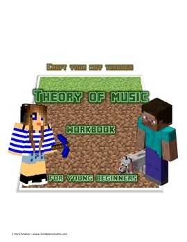 Preview of Minecraft themed Theory of music Workbook