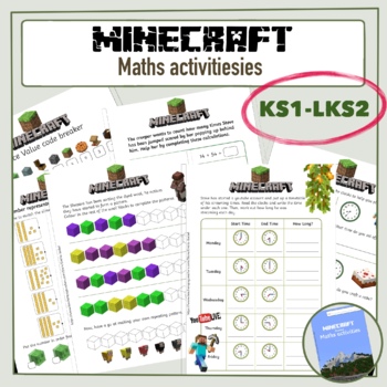 Preview of Minecrafters Maths activity book KS1-LKS2 (Y2/3)