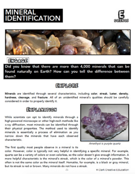 Mineral Identification - Distance Learning Slides & Interactive Book INB