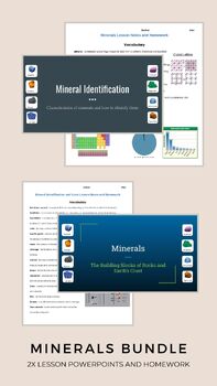 Preview of Mineral Lesson Presentations and Homework Bundle