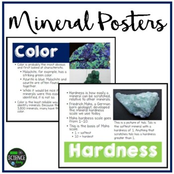 Preview of Properties of Minerals - Posters - Mineral Posters