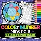 Minerals Color by Number - Science Color by Number