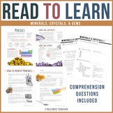 Minerals, Crystals, & Gems Reading Passages and Comprehens