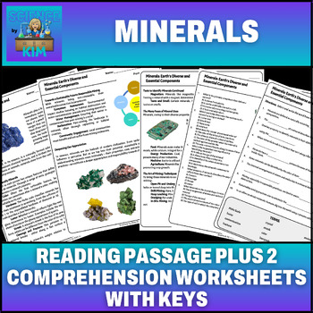 Preview of Minerals:  Engaging Informational Text & Comprehension Questions 