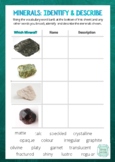 Minerals - Identify & Describe Worksheet