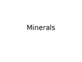 Minerals PowerPoint