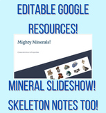 Minerals Properties and Rock Testing Slideshow and Skeleto