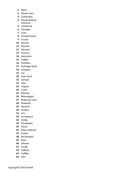 minerals quiz or worksheet by everything science and