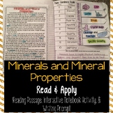 Minerals Reading Comprehension Interactive Notebook
