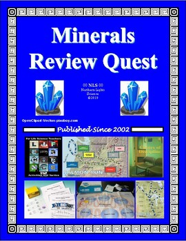 Preview of Minerals Review Quest Worksheet