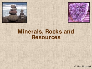 Preview of Minerals Rocks and Resources PowerPoint Presentation Lesson Plan
