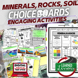 Minerals, Rocks, and Soil Activities Choice Board, Digital