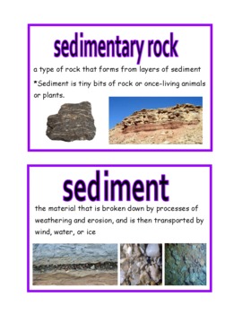 Minerals, Rocks, and Soil Vocabulary Cards by Simply Mathtastic | TPT