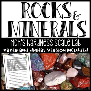 Minerals Worksheet on Mohs Hardness Scale by Ashleigh | TpT