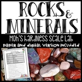 Minerals Worksheet on Mohs Hardness Scale