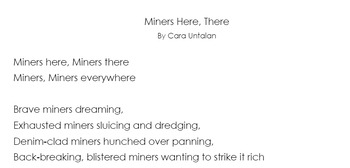 Preview of Miners Here/There Chant with Pictures