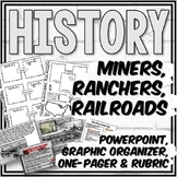 Miners, Ranchers, Railroads 34-Slide PowerPoint & Graphic 