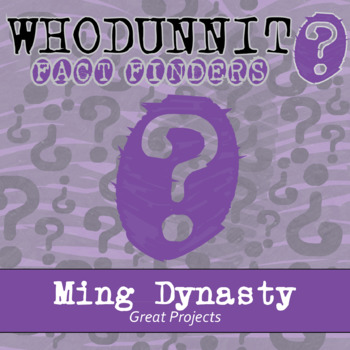 Preview of Ming Dynasty Great Projects Whodunnit Activity - Printable & Digital Game Option