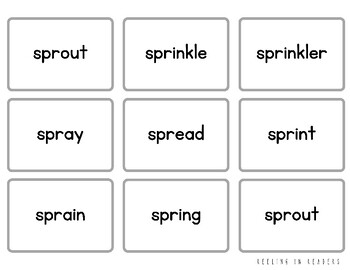 Preview of Mini "3 Letter Blends" Word Cards