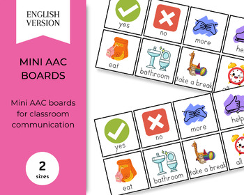 Preview of Mini AAC Boards for Communication and Basic Needs / Speech & Language Therapy