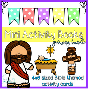 Preview of Mini Activity Books ~ Bible themed ~ Growing Bundle