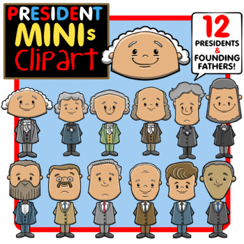 Preview of Mini American Presidents- Pint-Sized President Clip Art