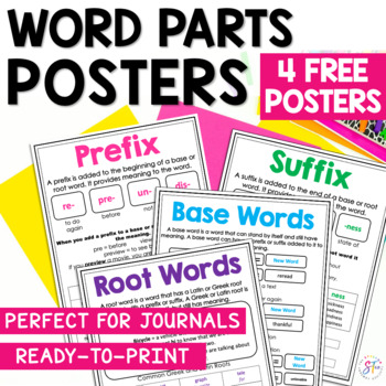 Prefixes And Suffixes Posters Freebie By The Stellar Teacher Company