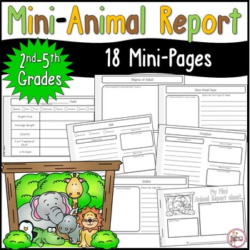 Mini Animal Report by Teacher's Take-Out | Teachers Pay Teachers