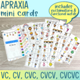Mini Apraxia Flash Cards for Speech Therapy | VC CV CVC CV