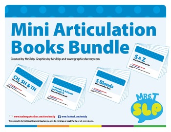 Preview of Articulation Mini Book Bundle For Later Developing Sounds
