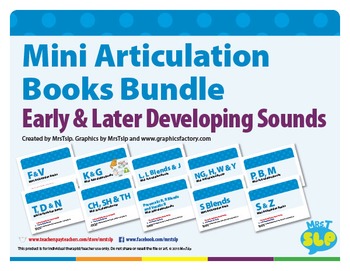Preview of Articulation Mini Books MEGA Bundle for Speech Therapy