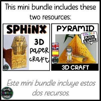 BUNDLE Egypt Crafts pyramid pharaoh PACK Manualidades Egipto Pirámide  español