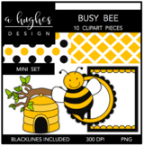Mini Bee Clipart Set