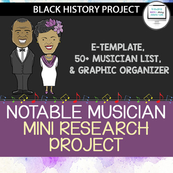 Preview of Mini Black History Research Project - Notable Musician Presentation